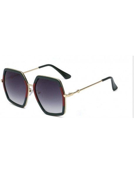 Aviator Oversized Geometric Sunglasses for Women Fashion Chic Square Aviator Frame - Multi Tinted - CB18DZWHMS6 $11.54