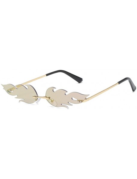 Cat Eye Sunglasses Rimless Glasses Quality Sunglass - Purple - CU19084GWIY $27.08