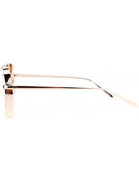 Aviator Clear Lens Aviator Glasses Thick Metal Round Aviators Eyeglasses UV 400 - Gold - CY186KQULDI $9.13