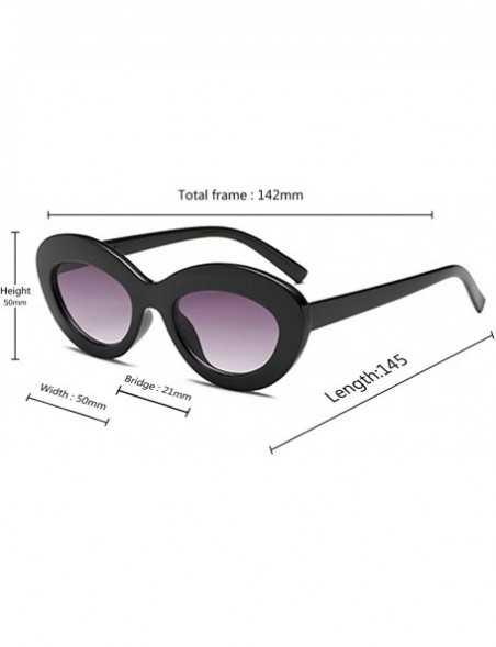 Sport Sunglasses Oval Sunglasses Men and women Fashion Retro Sunglasses - Black Gray - CW18LK6R0DQ $9.46