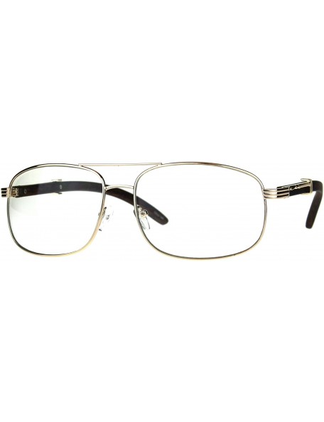 Oversized Mens Rectangular Art Nouveau Oversize OG Luxury Eye Glasses - Light Gold - CX189C57KW7 $11.47