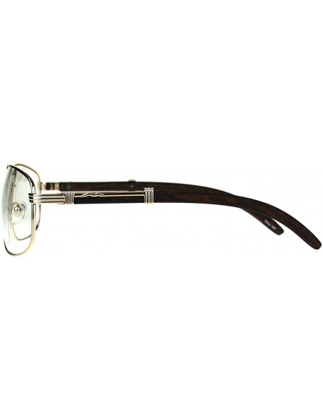 Oversized Mens Rectangular Art Nouveau Oversize OG Luxury Eye Glasses - Light Gold - CX189C57KW7 $11.47