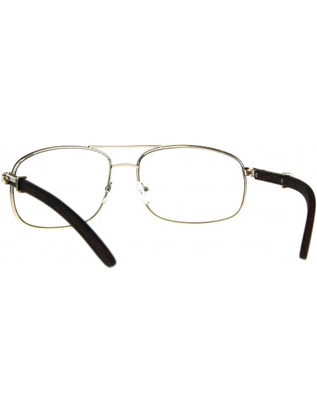 Oversized Mens Rectangular Art Nouveau Oversize OG Luxury Eye Glasses - Light Gold - CX189C57KW7 $11.47