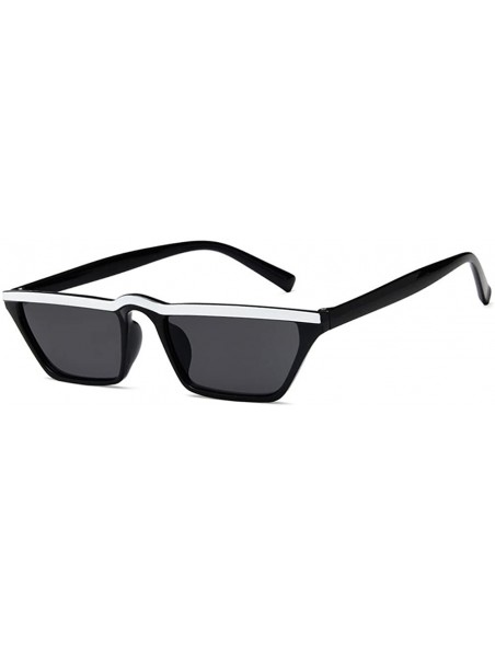 Rimless Vintage Small Square Shade Sunglasses Women Eyewear Plastic Frame - White - C418DHE0RW6 $6.44
