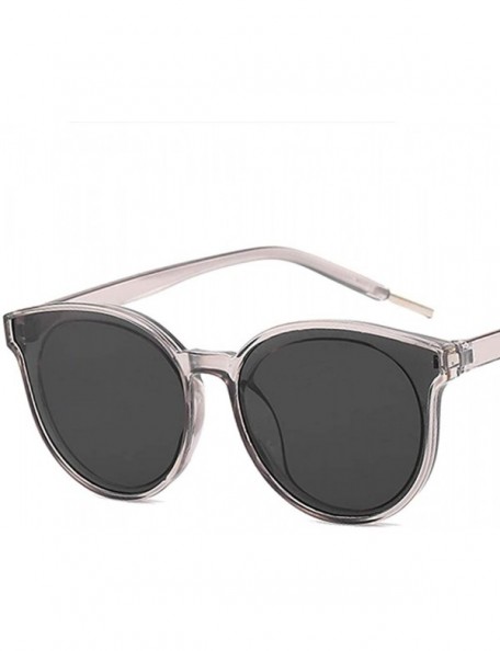 Round Unisex Sunglasses Retro Grey Drive Holiday Round Non-Polarized UV400 - CR18RH6SAMY $9.97