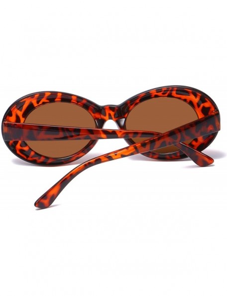 Wrap Retro Fashion Sunglasses Non-Polarized Personality Anti-UV Casual Sunglasses - Tea - CI18AE2KOT8 $9.49