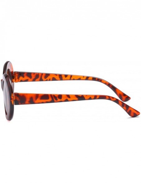 Wrap Retro Fashion Sunglasses Non-Polarized Personality Anti-UV Casual Sunglasses - Tea - CI18AE2KOT8 $9.49