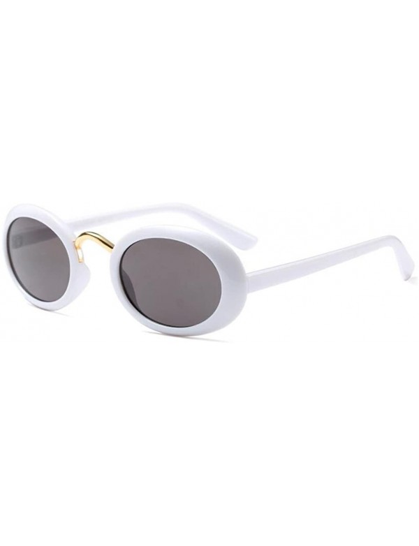 Square Eyewear Oval Retro Vintage Sunglasses Clout Goggles Fashion Shades - C3 - C91807DN4DI $8.46