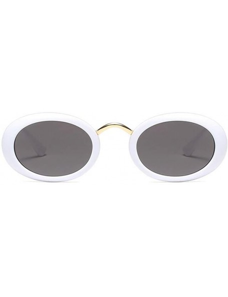 Square Eyewear Oval Retro Vintage Sunglasses Clout Goggles Fashion Shades - C3 - C91807DN4DI $8.46