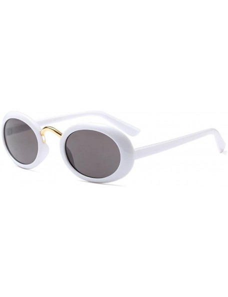 Square Eyewear Oval Retro Vintage Sunglasses Clout Goggles Fashion Shades - C3 - C91807DN4DI $8.46