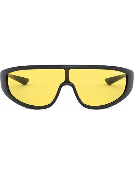 Sport mens An4264 Clayface Shield Sunglasses Shield Sunglasses - Black/Yellow - C6192S90KKA $36.70