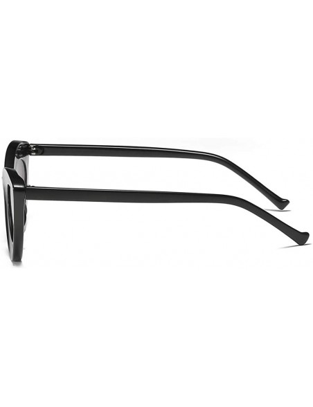 Goggle Classic Vintage Narrow Cat Eye Sunglasses for Women Clout Goggles Designer Plastic Frame - Gray - CZ196ZC39RI $6.86