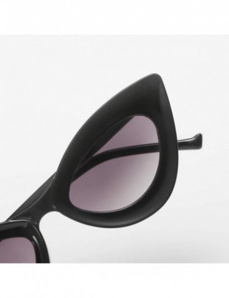Goggle Classic Vintage Narrow Cat Eye Sunglasses for Women Clout Goggles Designer Plastic Frame - Gray - CZ196ZC39RI $6.86