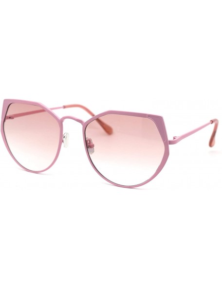 Butterfly Womens Metal Rim Octagonal Butterfly Designer Style Sunglasses - All Pink - C61950MOOK2 $10.44