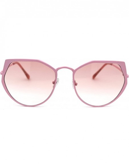 Butterfly Womens Metal Rim Octagonal Butterfly Designer Style Sunglasses - All Pink - C61950MOOK2 $10.44