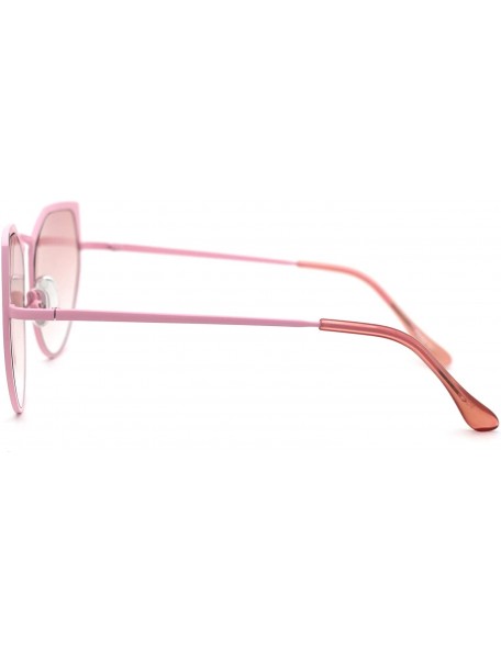 Butterfly Womens Metal Rim Octagonal Butterfly Designer Style Sunglasses - All Pink - C61950MOOK2 $10.44