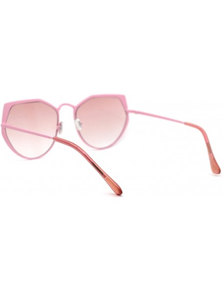 Butterfly Womens Metal Rim Octagonal Butterfly Designer Style Sunglasses - All Pink - C61950MOOK2 $10.44