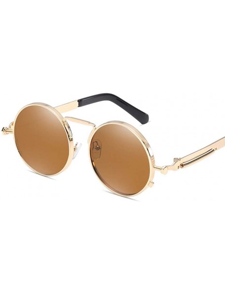 Round Polarized men's and women's sunglasses European and American retro round sunglasses sunglasses - B - CI18Q7XX5WU $30.13