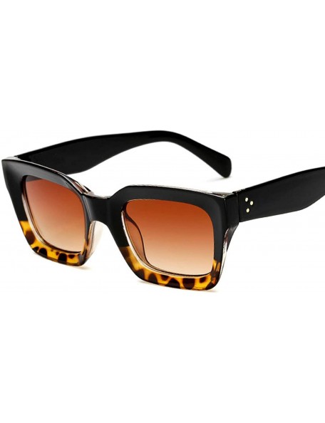 Square Square Glasses Frames Men Women Rivet Optical Sunglasses - Clear Gray - CF193S8YGHA $27.36