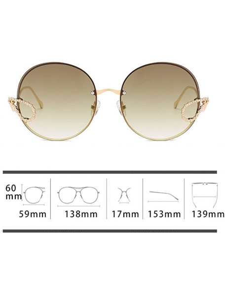 Round Oversized Gradient Fashion Sunglasses Protection - Maroon Gradient Lenses - CU199RIMMUQ $23.39