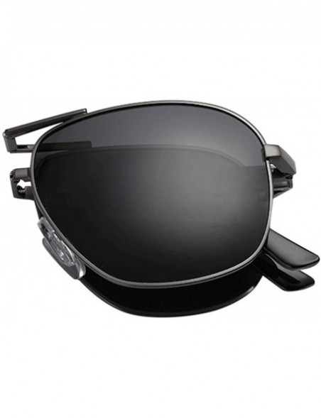 Goggle Classic Summer Polarized Foldable Goggle Sunglasses Folding Glasses Unisex Adults - Silver - CM196AWN9AW $13.32