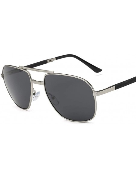 Goggle Classic Summer Polarized Foldable Goggle Sunglasses Folding Glasses Unisex Adults - Silver - CM196AWN9AW $13.32