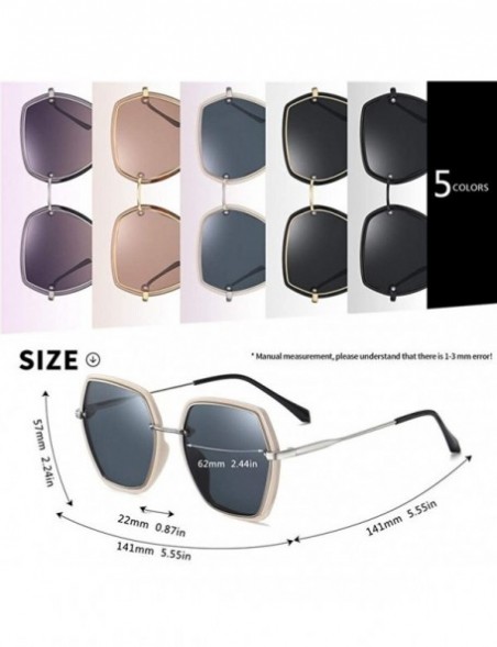 Oversized Women Oversized Polarized Square Sunglasses Fashion Ladies Sun Glasses Female Gradient Eyewear Goggles UV400 - C919...