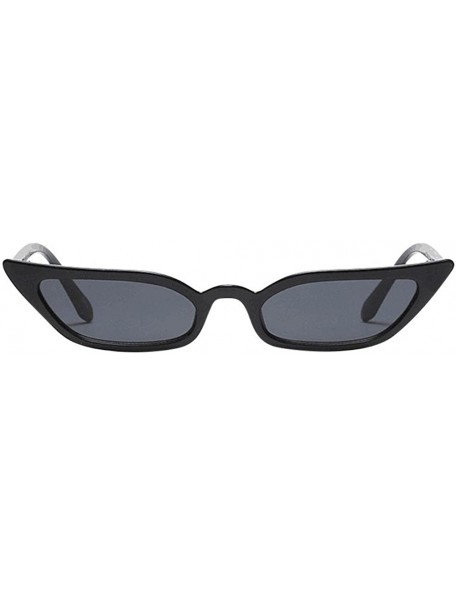 Square Sunglasses Vintage Goggles Plastic Classic - Black - CK197X7K2A5 $7.02