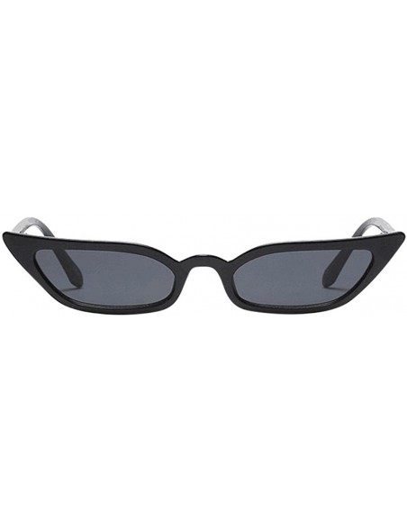 Square Sunglasses Vintage Goggles Plastic Classic - Black - CK197X7K2A5 $7.02