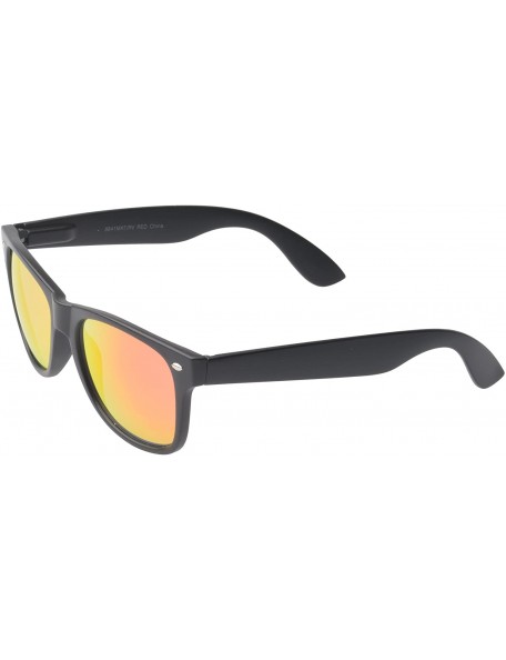 Round Retro Square Fashion Sunglasses in Black Frame Blue Lenses - Black - C211OJZAZZN $8.93