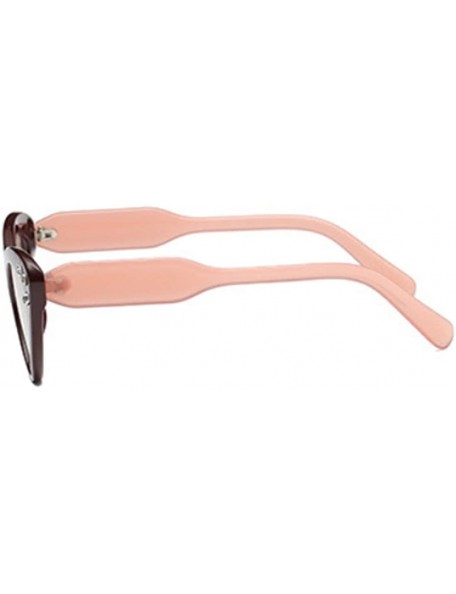 Cat Eye Fashion Unisex Plastic Frame Retro Cat Eye Sunglasses UV400 - Pink Black - CT18N0XY5R7 $11.55