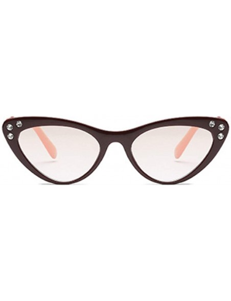 Cat Eye Fashion Unisex Plastic Frame Retro Cat Eye Sunglasses UV400 - Pink Black - CT18N0XY5R7 $11.55