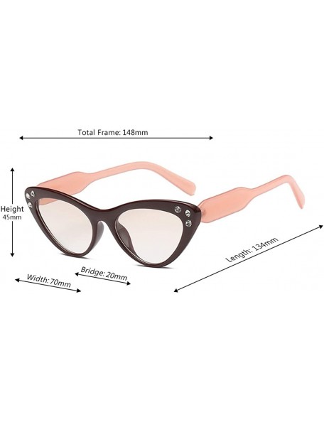 Cat Eye Fashion Unisex Plastic Frame Retro Cat Eye Sunglasses UV400 - Pink Black - CT18N0XY5R7 $11.55