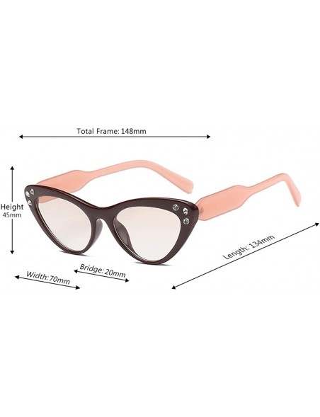 Cat Eye Fashion Unisex Plastic Frame Retro Cat Eye Sunglasses UV400 - Pink Black - CT18N0XY5R7 $11.55