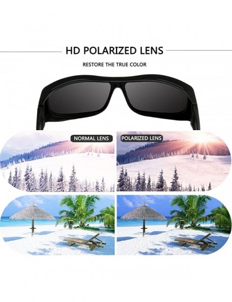 Oversized Unisex Wear Over Prescription Sunglasses - Polarized Fit Over Sun Glasses - Matte Black Frame Gray Lens - C91804O4X...