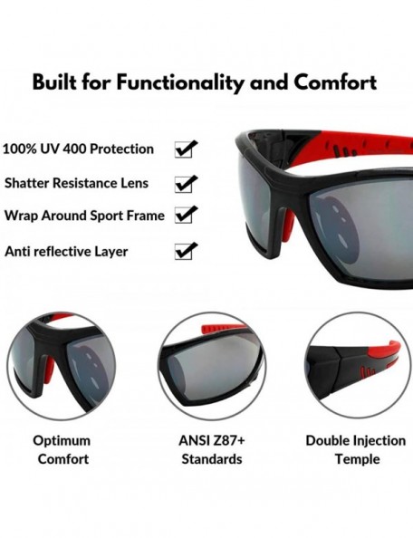 Sport Sports Safety Mirror Sunglasses Double Injection Temple for Hunting Cycling Running Driving Golfing Z87+ - CF18C5M9T8Z ...