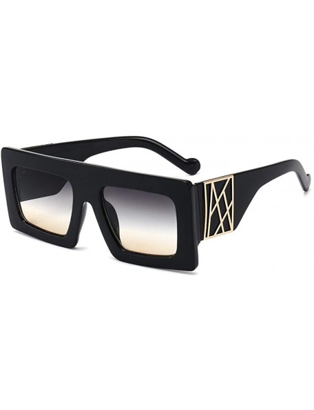 Oval Oversized Sunglasses Fashion Leopard Glasses - CL196GXTWWM $20.50