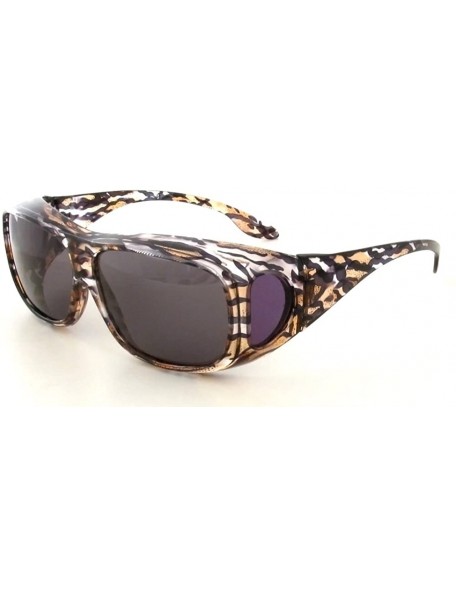 Oval 43199 Polarized Over Sunglasses - Clear Brown Cheetah - C1124LWUBET $16.46