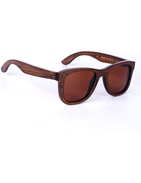 Aviator Polarized Sunglasses Floating Shades Women Handmade Wood Glasses - Brown - C518T8AO3A3 $28.11