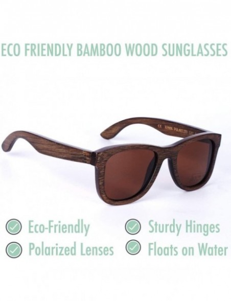 Aviator Polarized Sunglasses Floating Shades Women Handmade Wood Glasses - Brown - C518T8AO3A3 $28.11