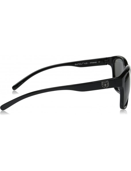 Square Pageant Polarized Sunglass with Polycarbonate Lens - Black Frame/Gray - C911TSIANDF $36.04