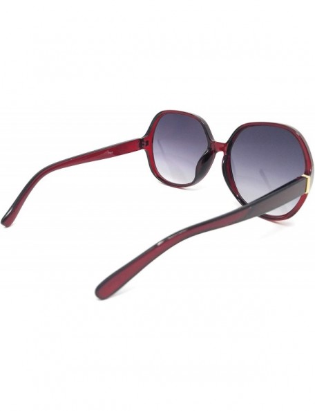 Oversized Women Retro 70s 80s 90s Oversized Round Black Elegant Style Sunglasses-SM1125 - CC18LGNA4IQ $13.51