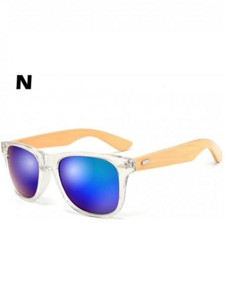 Goggle 2018 Bamboo Sunglasses Wooden Wood Retro Vintage Summer Glasses for Men Women - N - CW18EM37A5H $8.18