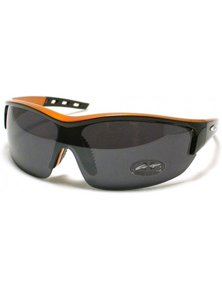 Sport ALL SPORTS Wrap Around COMFORT RUBBER Nose Piece Sunglasses - Black Orange - CQ11CL7YFQR $10.93