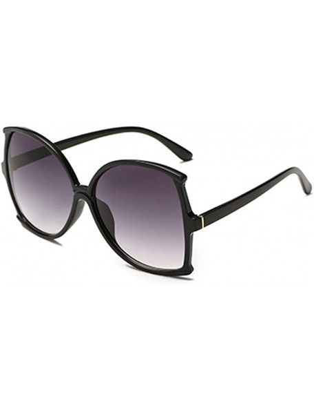 Sport women fashion Simple sunglasses Retro glasses Men and women Sunglasses - Black - CR18LIZKDUQ $7.94