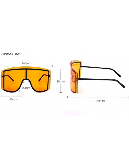 Goggle Big Frame Personality Sunglasses Windproof Sunglasses Colorful Frame Goggles - 4 - C8190EWAG9E $28.19