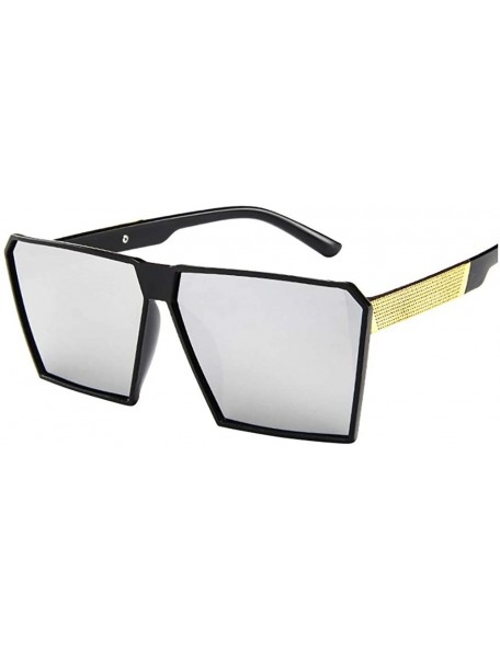 Sport Sunglasses-Fashion Unisex Oversized Square Sunglasses Vintage Retro Sun Glasses - A - CJ18DM2KQGO $9.29