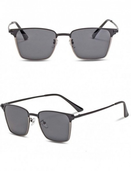 Square Sunglasses Unisex Polarized 100% UV Protection Fishing Driving Glasses Retro Square Classic - C3 - CG18UWXWOOK $27.57