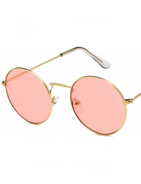 Round Classic Vintage Metal Round Frame Colorful UV400 Sun Glasses Clear Lens Plain Glasses - 11 - CL18W39MH8X $18.83