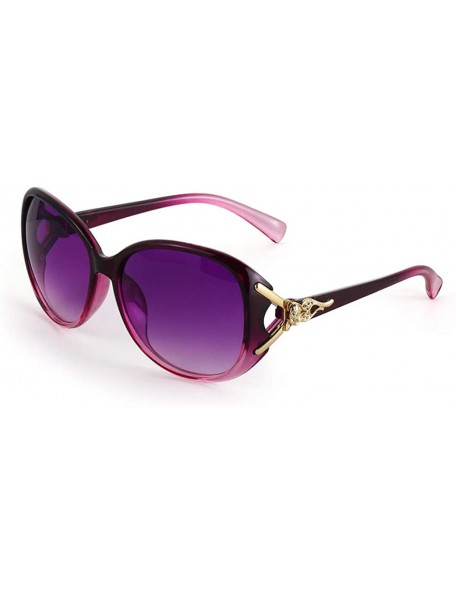 Oversized Women Oversized Sunglasses Retro Summer Sun Shades UV400 Protection Eyewear - Purple - C11999GIA9L $10.75